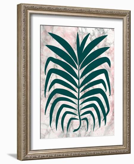 Palm and Marble-null-Framed Art Print