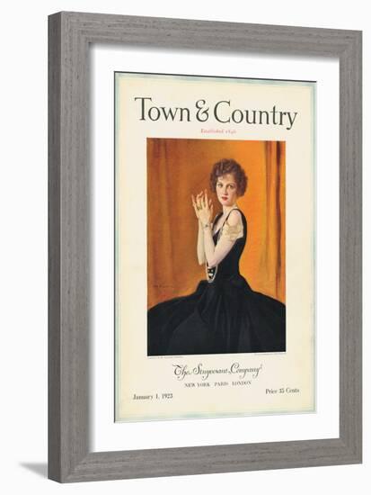 Town & Country, January 1st, 1923-null-Framed Art Print