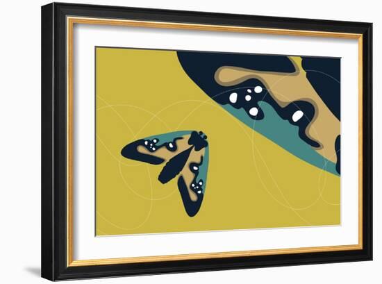 Map Flutters-Belen Mena-Framed Giclee Print