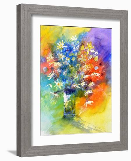 Still Life Watercolor-Pol Ledent-Framed Art Print