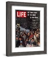 John Glenn, with Wife and VP Johnson During Ticker Tape Parade, March 9, 1962-Ralph Morse-Framed Photographic Print