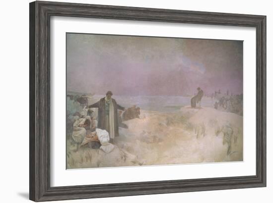 Jan Amos Komensky (1592-1670), from the 'Slav Epic', 1918-Alphonse Mucha-Framed Giclee Print