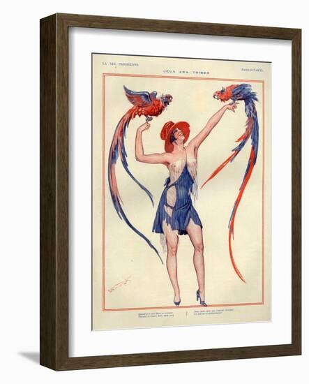 1920s France La Vie Parisienne Magazine Plate-null-Framed Giclee Print