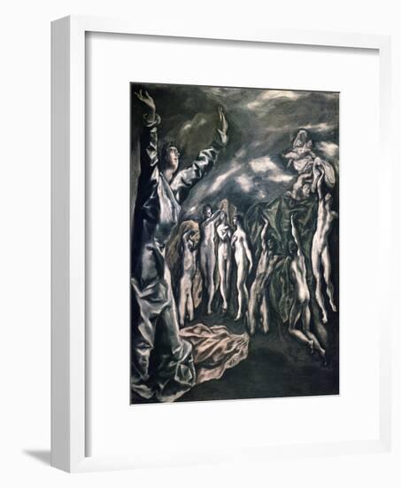 The Vision of Saint John-El Greco-Framed Giclee Print