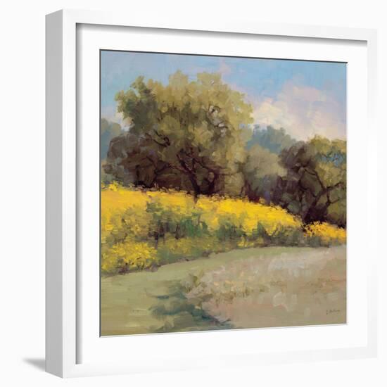 Plein Air Lavender and Yellow-Jill Schultz McGannon-Framed Art Print