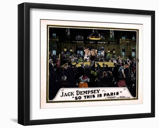 So This Is Paris, Jack Dempsey, 1924-null-Framed Art Print