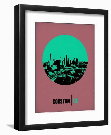 Houston Circle Poster 1-NaxArt-Framed Art Print