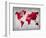 World  Map 9-NaxArt-Framed Art Print