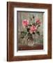Madame Butterfly Roses in a Glass Vase-Albert Williams-Framed Giclee Print