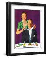 "Tying a Tux Tie," April 26, 1941-John Hyde Phillips-Framed Giclee Print