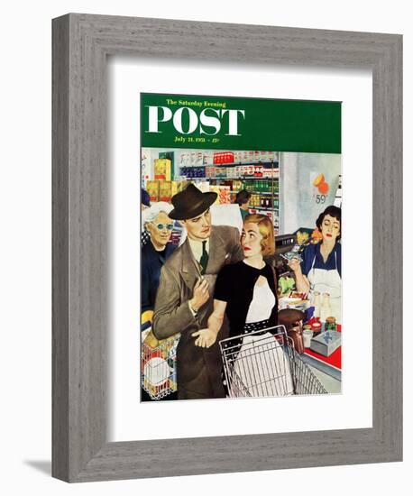 "More Money, Honey" Saturday Evening Post Cover, July 21, 1951-George Hughes-Framed Giclee Print