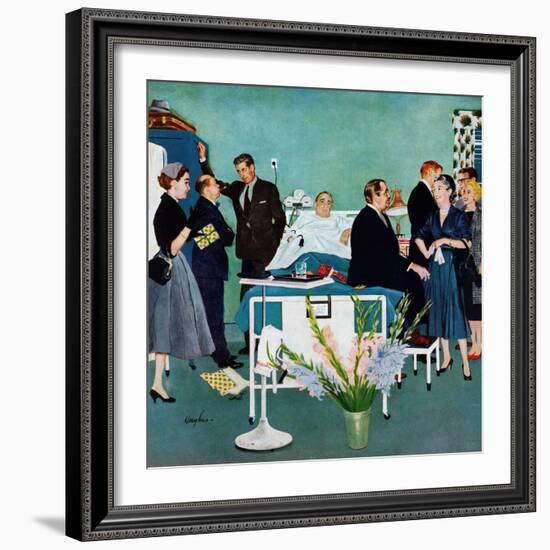 "Patient Visitors?", February 18, 1956-George Hughes-Framed Giclee Print