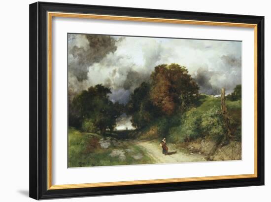 Windy Hilltop - Amagansett, L.I. 1901-Thomas Moran-Framed Premium Giclee Print