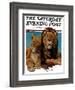 "Lion Couple," Saturday Evening Post Cover, March 19, 1932-Lynn Bogue Hunt-Framed Giclee Print