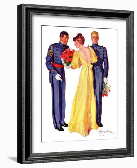 "Courting Cadets,"May 16, 1936-R.J. Cavaliere-Framed Giclee Print