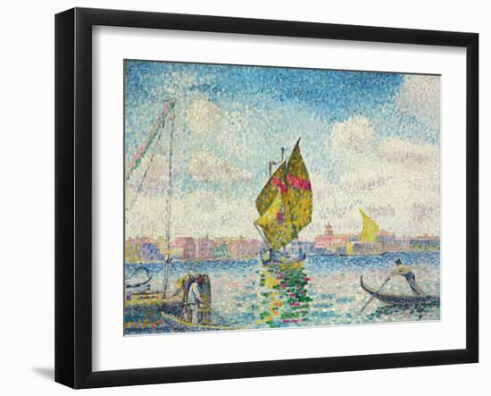 Segelboote auf dem Giudecca oder Venedig, Marine. 1903-1905-Henri Edmond Cross-Framed Giclee Print