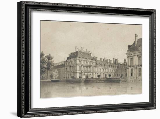 Souvenirs de Fontainebleau : Cour de la Fontaine, vue prise de l'avenue de Maintenon vers 1860-Philippe Benoist-Framed Giclee Print