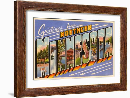 Greetings from Northern Minnesota-null-Framed Art Print