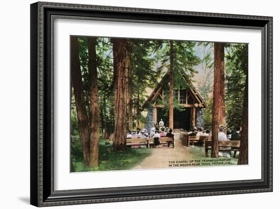 Lake Tahoe, California - Chapel of the Transfiguration Near Tahoe Tavern-Lantern Press-Framed Art Print