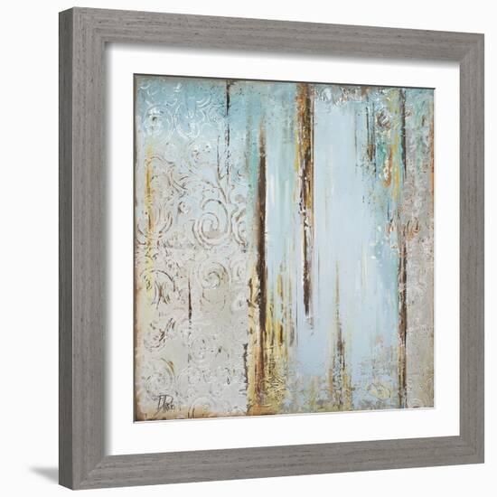 Blue Silver Square I-Patricia Pinto-Framed Art Print