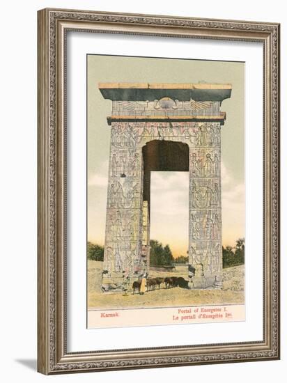 Portal of Euergetes, Karnak-null-Framed Premium Giclee Print