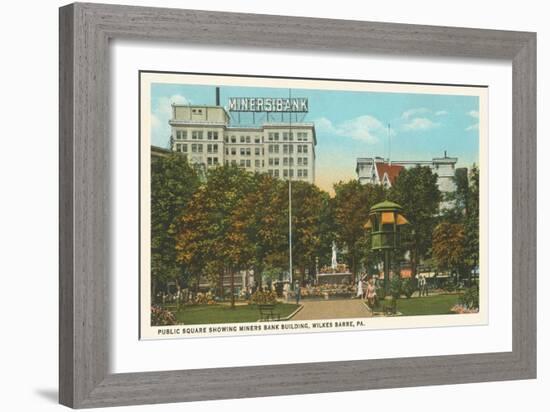 Miners Bank, Wilkes-Barre, Pennsylvania-null-Framed Premium Giclee Print