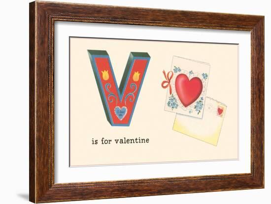 V is for Valentine-null-Framed Art Print