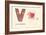 V is for Valentine-null-Framed Art Print