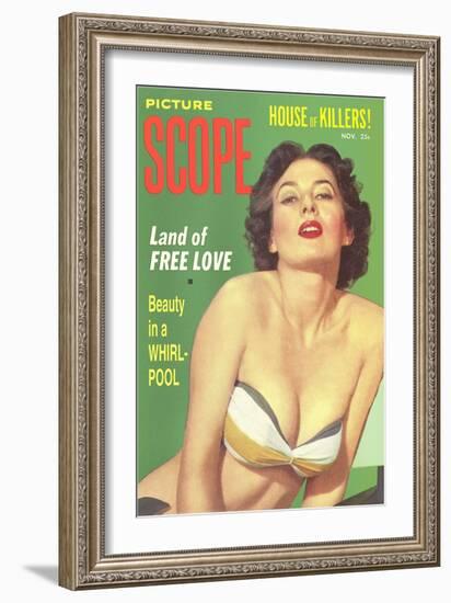 Men's Pulp Magazine Cover-null-Framed Art Print