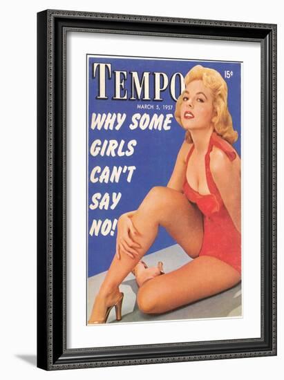 Men's Pulp Magazine Cover-null-Framed Art Print