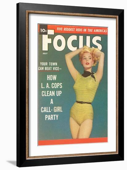 Men's Pulp Magazine Cover-null-Framed Art Print