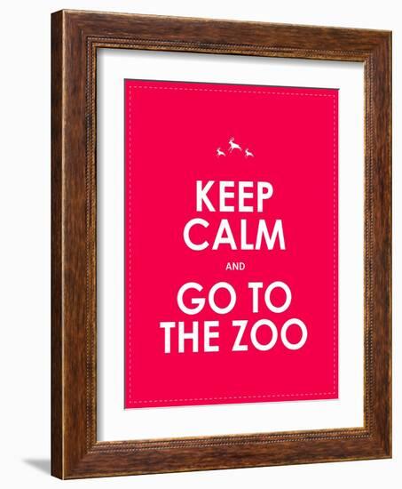 Keep Calm and Go to the Zoo Background-place4design-Framed Art Print