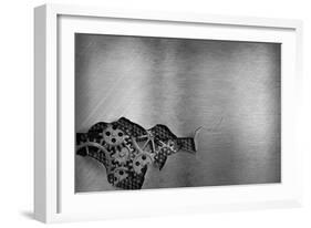 Metal Background With Mechanical Damage And Visible Gears Of Engine-Andrey_Kuzmin-Framed Art Print