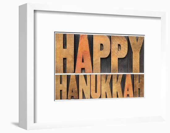 Happy Hanukkah-PixelsAway-Framed Photographic Print