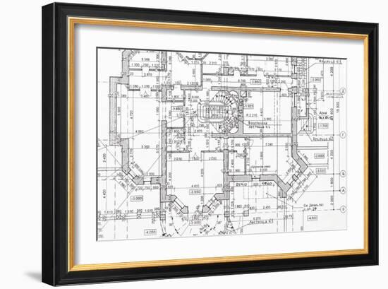 Blueprint-haveseen-Framed Art Print