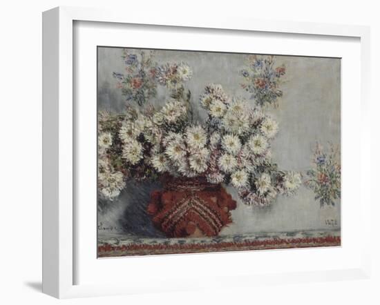 Chrysanthèmes-Claude Monet-Framed Giclee Print