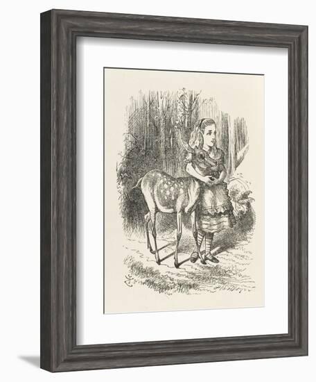 Fawn Alice and the Fawn-John Tenniel-Framed Art Print