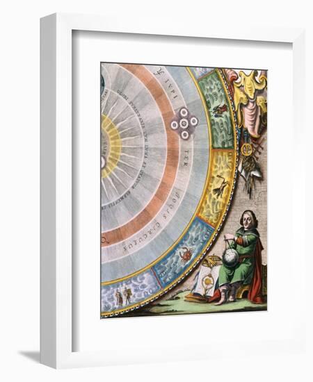 Detail of Nicolaus Copernicus from an Engraving of the Copernican System by Andreas Cellarius-Stapleton Collection-Framed Giclee Print