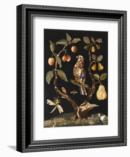 Panneau : Fruits et oiseaux-null-Framed Giclee Print