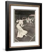 Woman Playing Tennis in Long White Skirt-Ferdinand Von Reznicek-Framed Art Print
