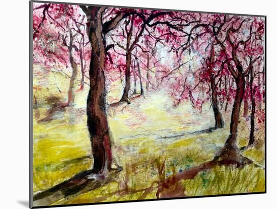 Magenta Blossoms-Mary Smith-Mounted Giclee Print