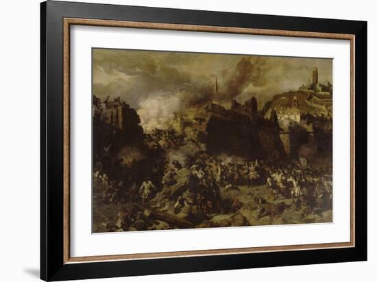 Prise de la ville de Lérida par le duc d'Orléans le 13 octobre 1707-Louis Charles Auguste Couder-Framed Giclee Print