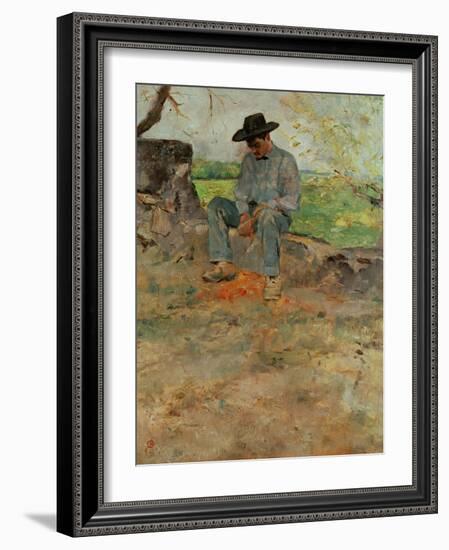 The Young Routy, a Farmboy Who Worked at the Family's Estate in Celeyran, 1883-Henri de Toulouse-Lautrec-Framed Giclee Print