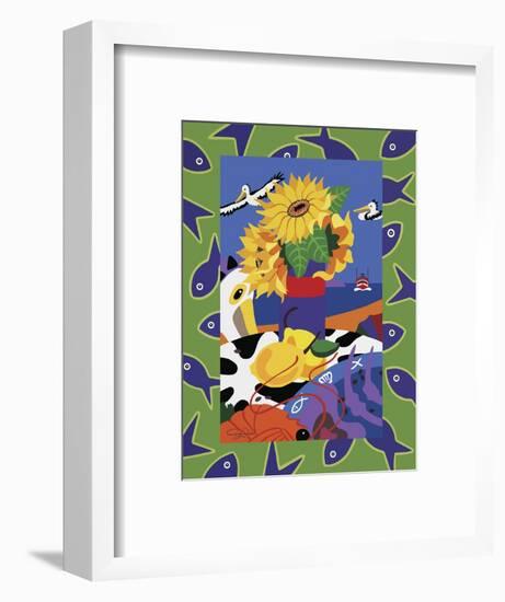 Sunflowers And Lemons-Cindy Wider-Framed Giclee Print