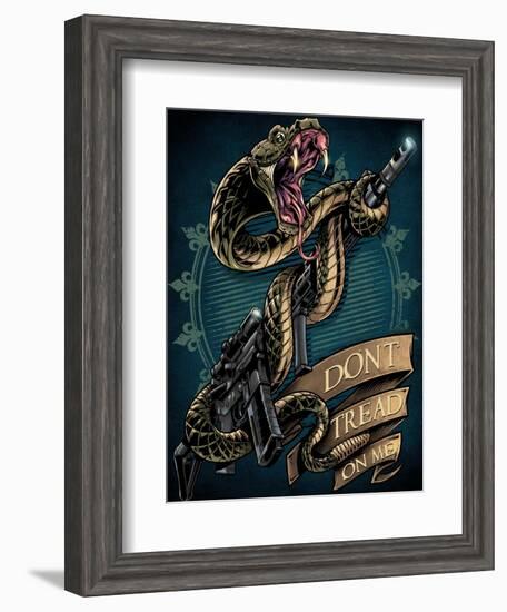 Snake and Rifle T-Shirt Template-FlyLand Designs-Framed Giclee Print