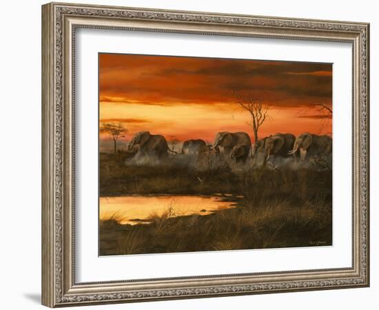 Sunset River Crossing-Trevor V. Swanson-Framed Giclee Print