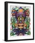 Psychedelic Tiki Creature-FlyLand Designs-Framed Giclee Print