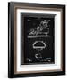 PP169- Vintage Black Hockey Skate Patent Poster-Cole Borders-Framed Giclee Print