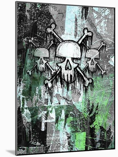 Triple Skulls-Roseanne Jones-Mounted Giclee Print