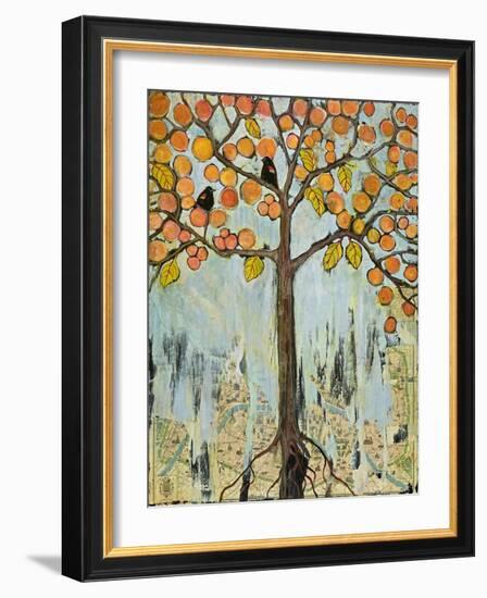 Love Birds in Paris-Blenda Tyvoll-Framed Giclee Print